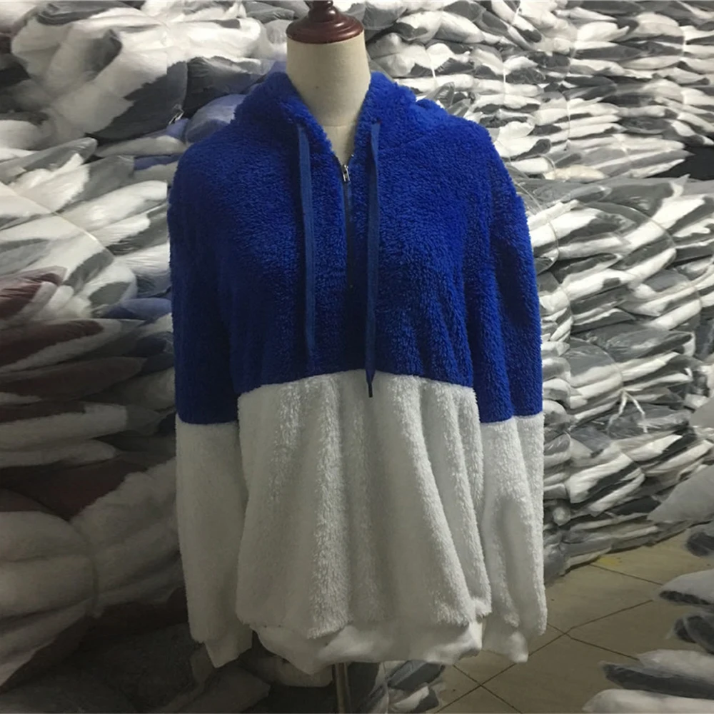 Зимний женский пуловер, шерпа, флис, негабаритный, 5XL, свободная толстовка, повседневная, хит, цветная, сшитая рубашка с капюшоном, уличная женская одежда