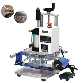 Buy Pneumatic Bronzing Machine Small Hot Press Machine Leather Business Card Hot Stamping ABS PlasticPVC Membrane Pressure Mark Tool