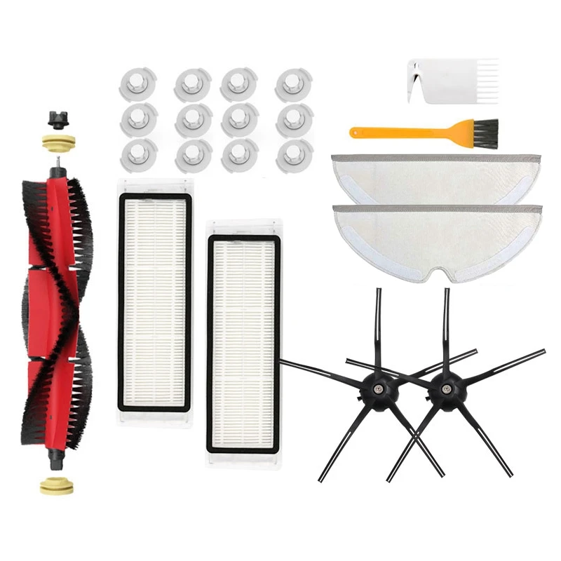 Main Brush Side Brush HEPA Filter Mop Cloth Replacement for Xiaomi