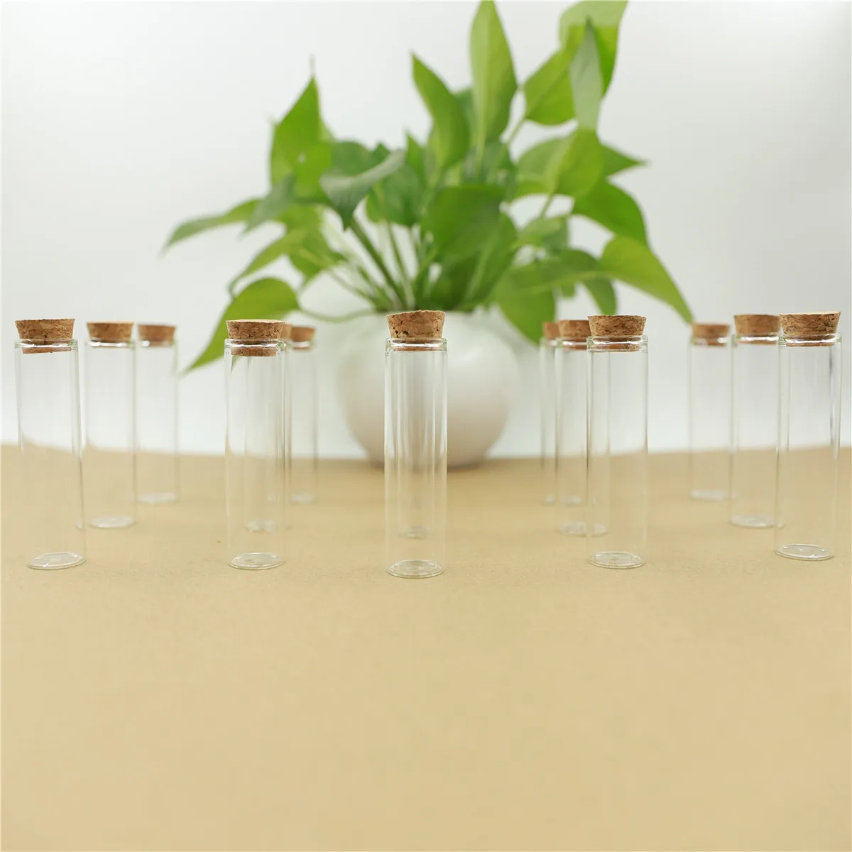 24 Pcs/lot Diameter 22mm Little Dragees glass Bottle Glass Jars Corks Test Tube Stopper Spice Container Wedding DIY Tiny Jars 4