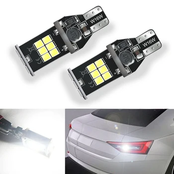 

2pcs T15 LED Bulb Canbus No Error Backup Reverse Light W16W Lamp 3030 Chip White Color With High Power For Skoda Superb