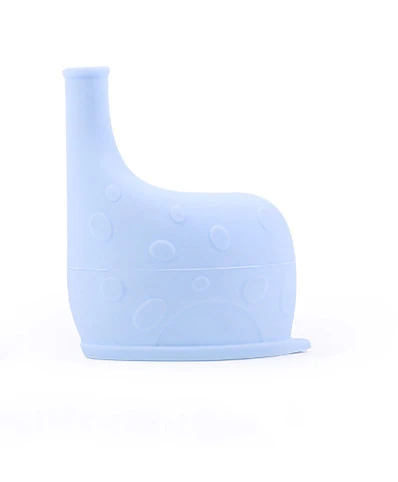 Blue Giraffe Детская Крышка для чашек с защитой от перелива, многоразовая, силиконовая, растягивающаяся, герметичная, непромокаемая Крышка для поильника, безопасная, для любого поильника, бутылочка для кормления - Цвет: Blue Giraffe