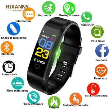 

Health Bracelet Heart Rate Blood Pressure Smart Band Fitness Tracker Smartband Bluetooth Wristband Honor Fitbits Smart Watch Men