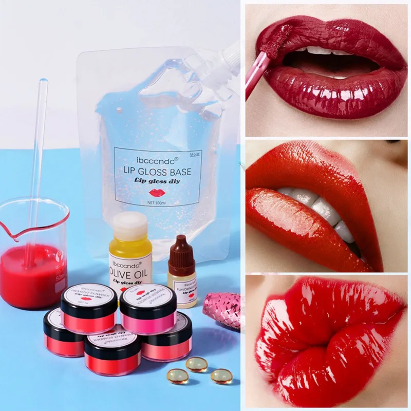 Base de Óleo Pigmento em pó Ferramenta para Iniciante Profissional Faça Você Mesmo Gloss Labial Conjunto Oliva Lábio Maquiagem 2021