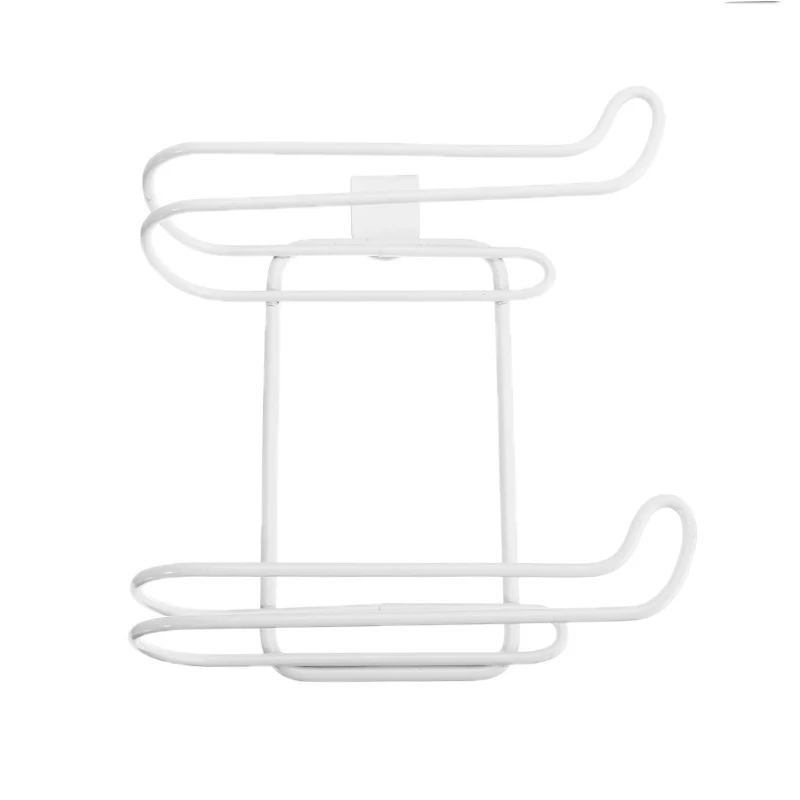 2 Layers Iron Toilet Roll Paper Shelf Bathroom Hanging Hooks Shelf Organizer Kitchen Cupboard Door Towel Holder Durable Shelf