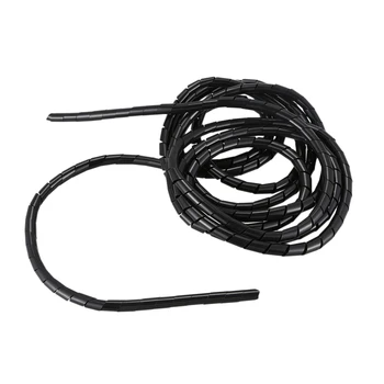

12mm 4M Computer Cable Wrapper Organizer Spiral Wrap Band for PC TV CNIM Hot