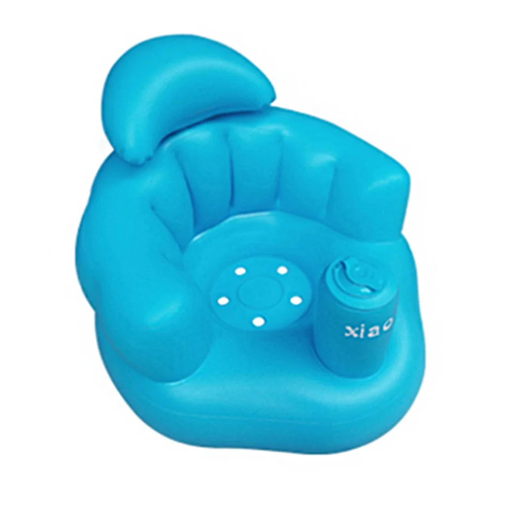 Надувной диван для ванной комнаты, стул для ребенка, портативный многофункциональный PI669 - Цвет: Синий