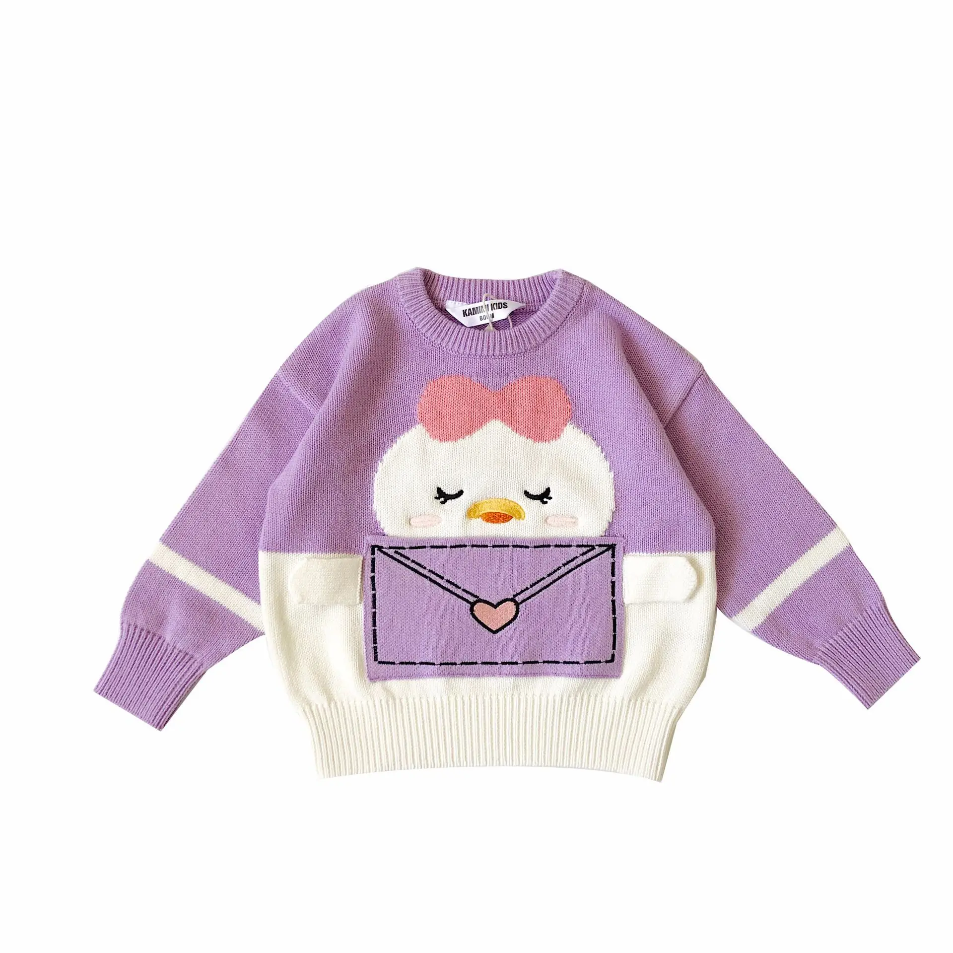 Фиолетовый Tonytaobaby/осенне-зимняя одежда; Новая детская одежда; свитер для маленьких девочек; свитер для мальчиков; свитер для малышей - Цвет: Фиолетовый