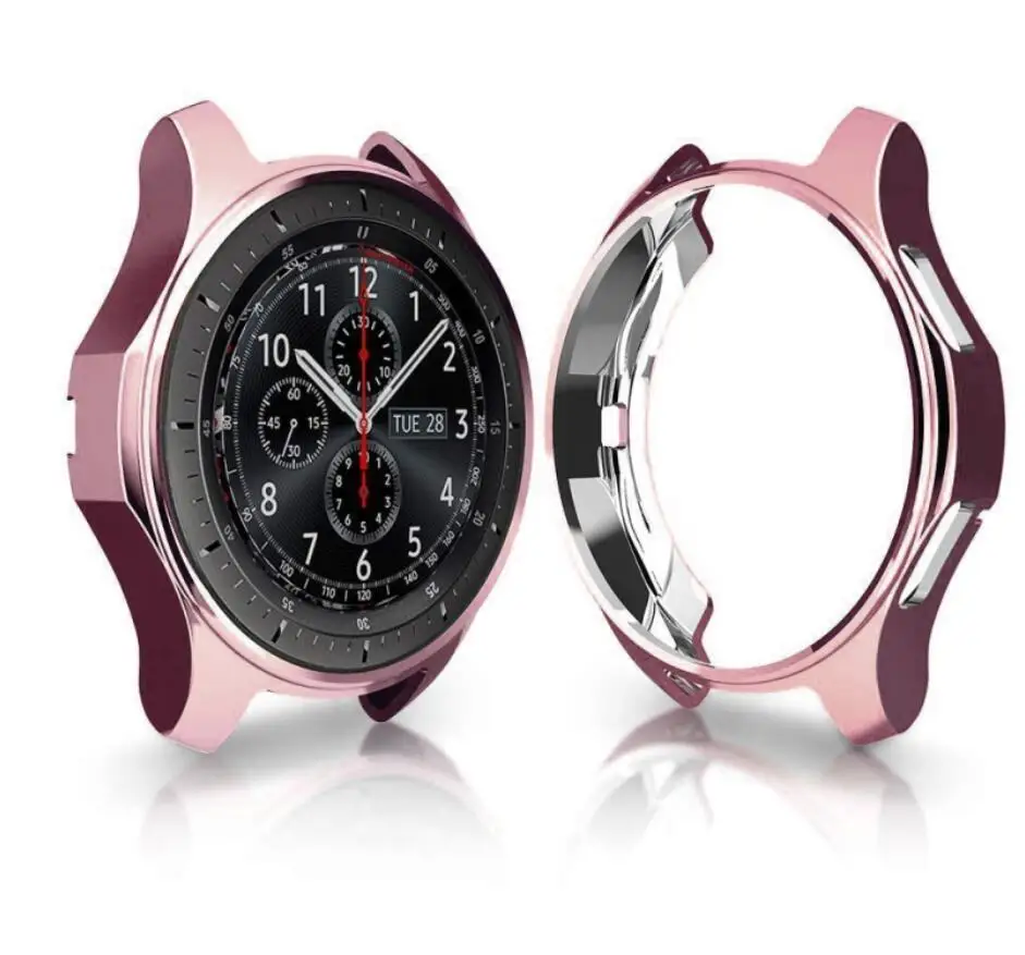 rose pink Мягкий защитный из ТПУ чехол для galaxy watch 46 мм 42 мм Frontier Cover Shell защитный чехол-бампер для samsung gear S3 - Цвет ремешка: rose pink