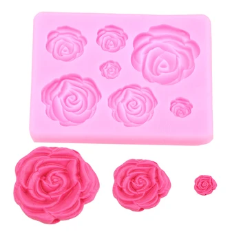 

Rose Flowers Silicone Mold Cake Chocolate Mold DIY Fondant Sugarcraft Cake Mold Wedding Cake Decorating Tools