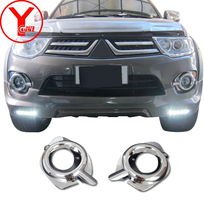 Хромированный передний противотуманный светильник s чехлы для mitsubishi pajero sport montero