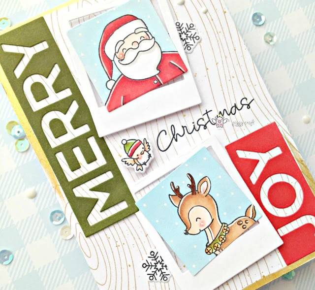 deer&Santa polaroids Hello Bluebird card 2 (1)