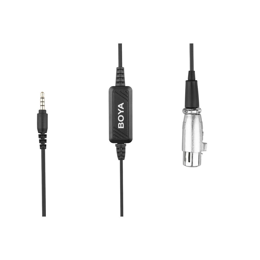 BOYA BY-BCA6 XLR до 3,5 мм аудио разъем кабель-переходник 3-х позиционный Pad для iPhone, iPad, iPod Touch IOS Android смартфон аксессуары для микрофона