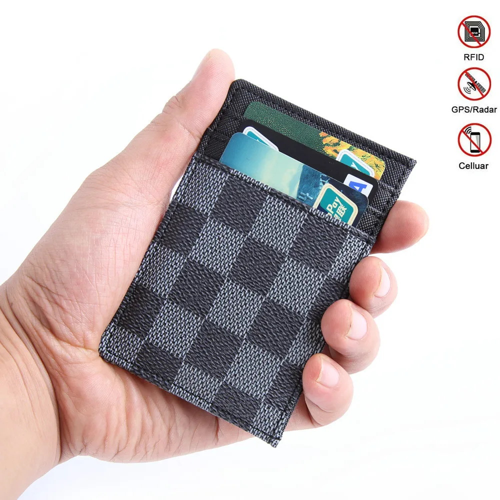 

Slim Driving License Wallet Business Credit Card Holder Slots Wallet Retro Plaid Card Case Unisex ID card Package New