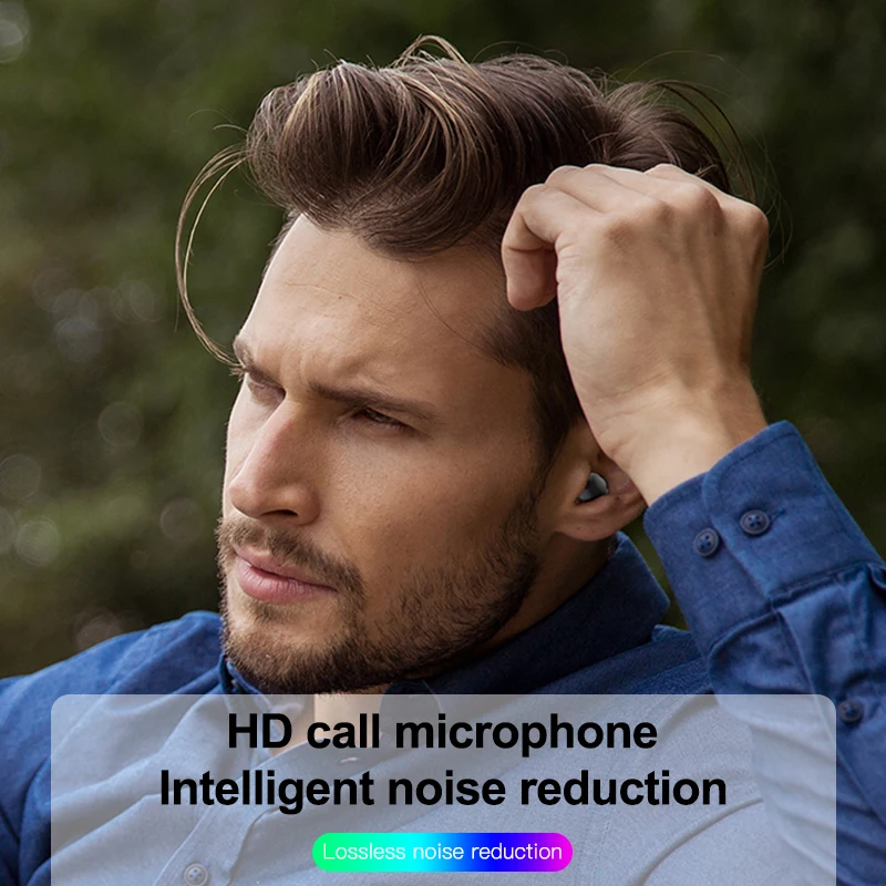 QSTT X26 Ultra Small Mini Hidden Wireless Bluetooth 5.0 Earphone Touch Control Portable Charging Case Earbuds TWS Sport Headset