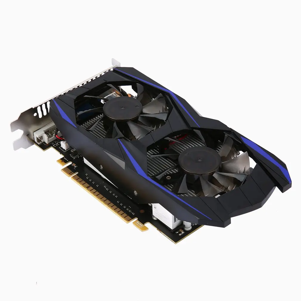  1GB DDR5 128Bit Gaming Graphics Card With Cooling Fan HDMI & VGA & DVI Port PCI-Express GPU For NVI