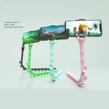 

Caterpillar Phone Holder Stand Bracket Creative Cute Lazy Mobile Phone Support Multifunctional Silicone Suction Cup Holder