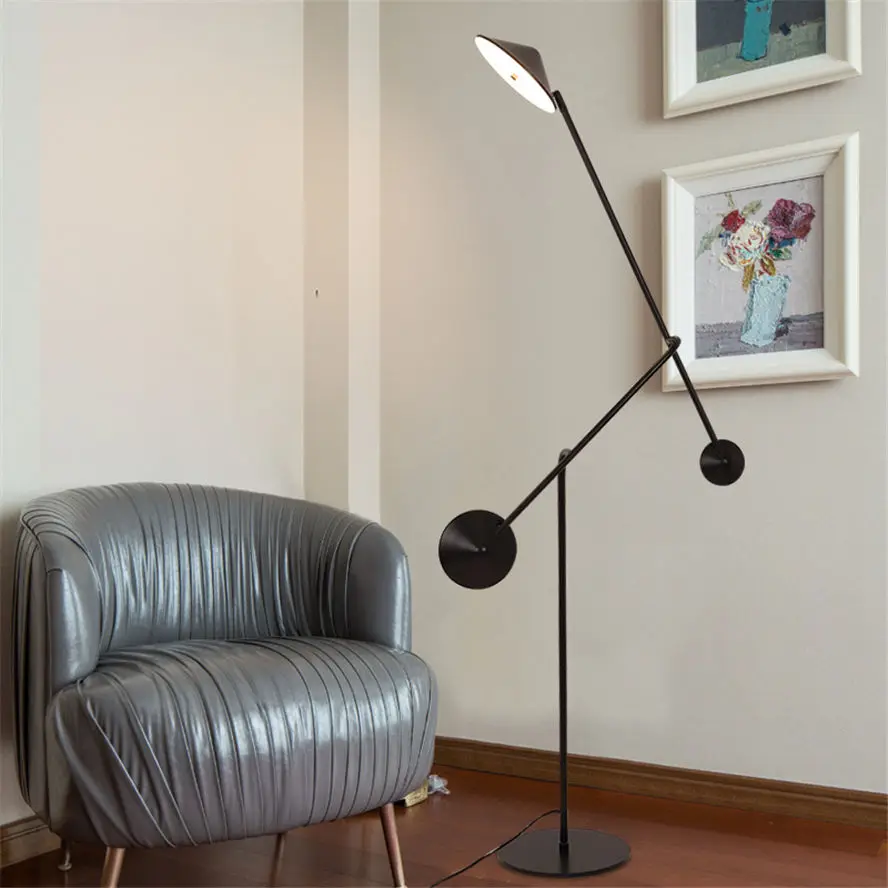 postmodern creative design floor lamp Adjustable light pole living room bedroom villa standing lamps indoor led lighting fixture