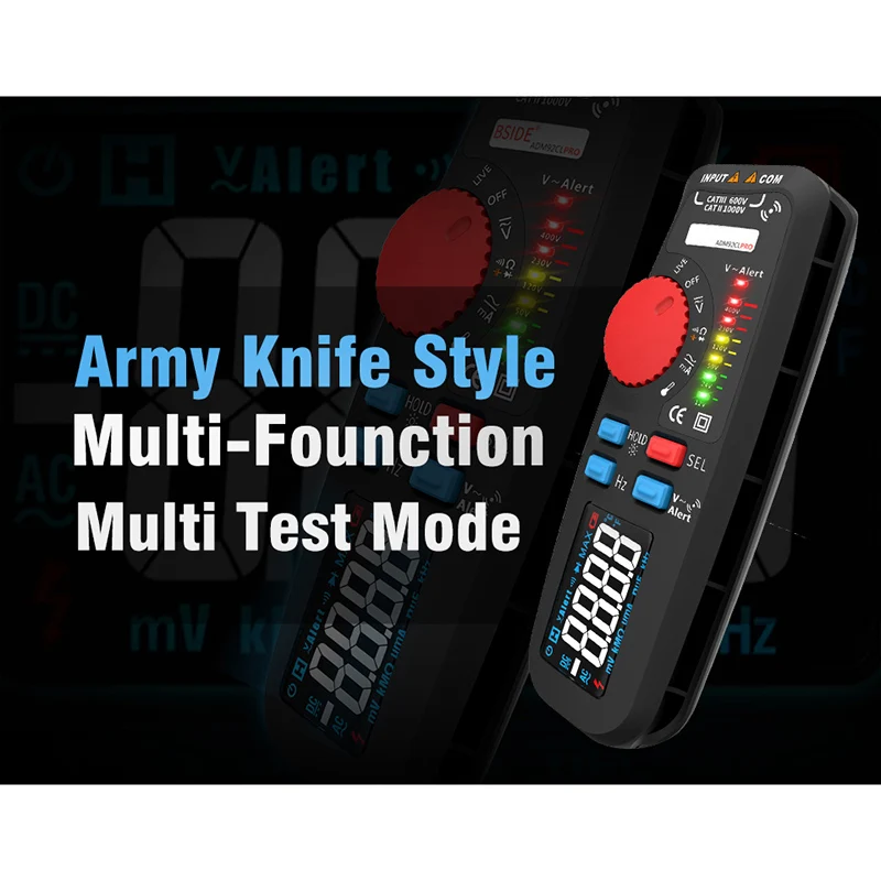 Novel ADM92CL PRO 6000 отсчетов мультиметр Цифровой True RMS мультиметр Авто-диапазон Напряжение, температура тестер непрерывности диодов Shi