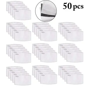 

50pcs/Lot PM2.5 Filter Paper Anti Haze Mouth Mask Anti Dust Mask Activated Carbon Filter Paper Health Care
