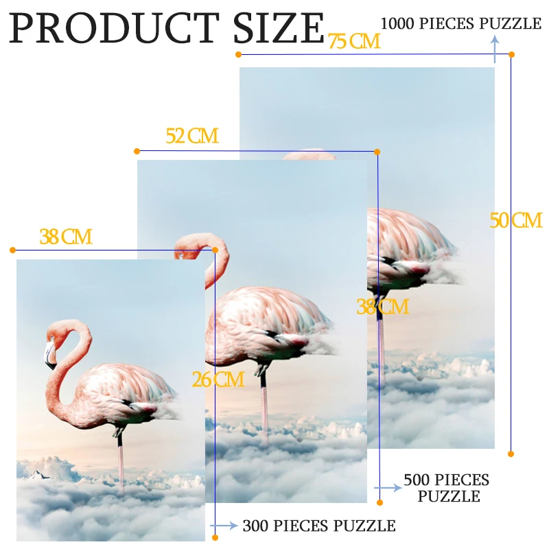 Фламинго головоломка 300 500 1000 штук животные деревянные пазлы для взрослых детей Обучающие пазлы игры игрушки хороший подарок