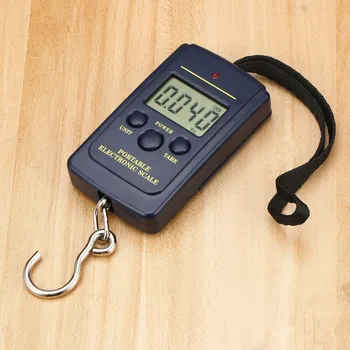 

Load 40Kg Pockets Digital Fishing Scale Protable Electronic Hanging Luggage Weighting Multi Used Balance Weight Steelyard Black