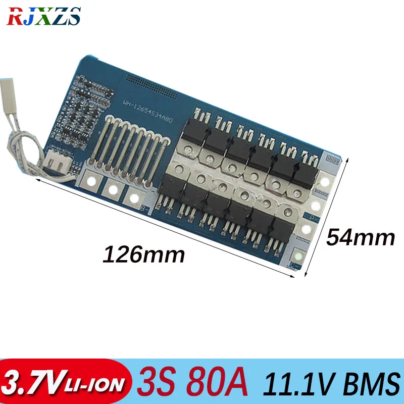3S 80A 11 1 V li-ion BMS PCM плата защиты батареи bms pcm без баланса для литиевых LicoO2 Limn2O4 18650 li