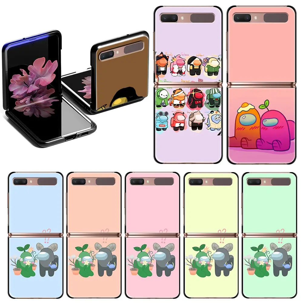 

Among Us Game Mobile For Samsung Galaxy Z Flip Fold Case For Galaxy Z Flip 5G Foldable Back Cover Hard Phone Bag Coque Shell