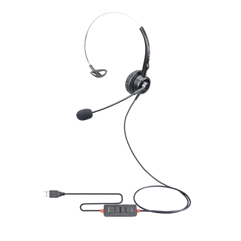 Center Office MIC Headset Chatting Gaming Podcast Recording VT200 USB Wired Headphone for Online Conference Call