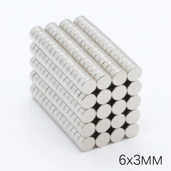 

200pcs 6x3mm NdFeB N35 Rare Earth Magnet Neodymium Magnets Craft Round Cylinder Bulk Customized Fridge 6 x 3 mm