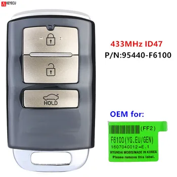 

Keyecu OEM Smart Card Remote Car Key 433.92MHz NCF2951X HITAG 3 47 Chip for Kia Cadenza P/N: 95440-F6100