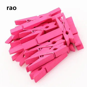 

25mm Color Wooden Photo Clothespin Craft Decoration Clips School Office paperclips colored paper clips