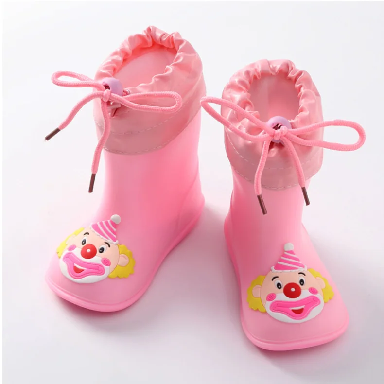 Rainboots Children Boots For Girls Boys Kids Cartoon Rainboots Candy Color Rain Boot Waterproof Shoes Four Seasons Infants Girl