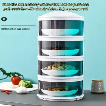 

Heat Preservation Dish Cover Household Sealed Transparent Food Cover Insulation Storage Dish Cover Plastic Dustproof S4H9