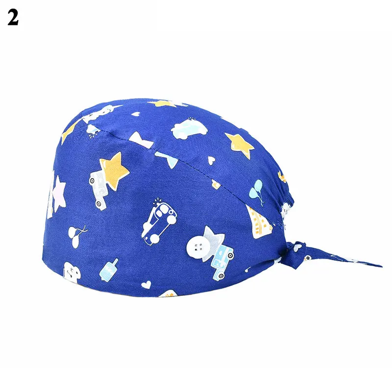 Unisex Cotton Adjustable Pet Work Hats Dust Cap Nursing Cap Elastic Beauty Hats Beauty Salon Pet Scrubs New Baotou Hat Wholesale grey skully hat