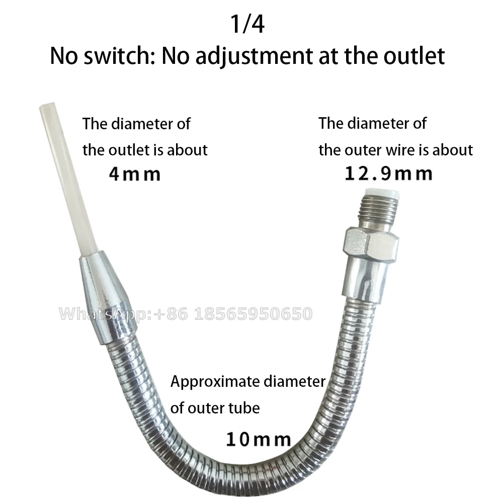 1/2"1/4" 3/8" Metal Flexible Water Oil Coolant Pipe Hoses Lathe Cooling Round Nozzle With Rotary Switch For CNC Machine 4