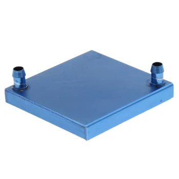 

Aluminum Water Cooling Block Up for CPU Graphics Radiator Heatsink 80x80mm Blue