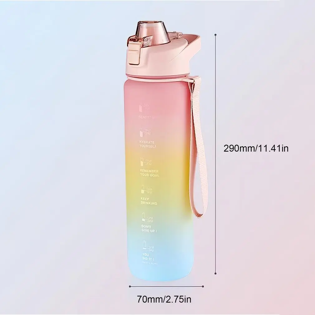 1000Ml Fashion Healthy Material Water Bottle Color Change Design Large Capacity Sports Plastic Drinking Bottles Eco Friendly|Sports Bottles