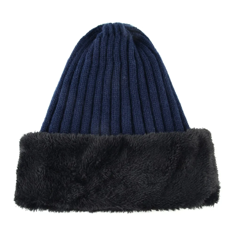 Winter Beanie And Scarf For Men Solid Thick Knitted Hat Scarf Set Outdoor Snow Skullies Beanies Women Warm Velvet Hats Scarves
