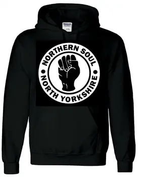 

Northern Soul North Yorkshire Hoody Sweatshirt Black 2018 New 100% Cotton T-Shirts Men