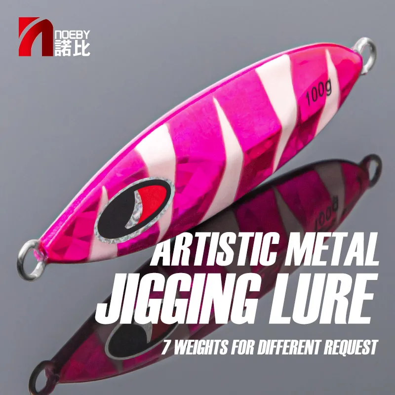 

Noeby Metal Slow Jig Fishing Lure Luminous Color 60g 80g 100g 120g 150g 180g 210g Metal Hard Baits Jigging Lures 1005N