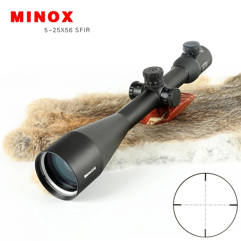 Охотничий MINOX ZA 5i HD 5-25x56 SFIR оптические прицелы с подсветкой Стекло травленая сетка боковая параллакса башенки Блокировка сброса съемки прицел