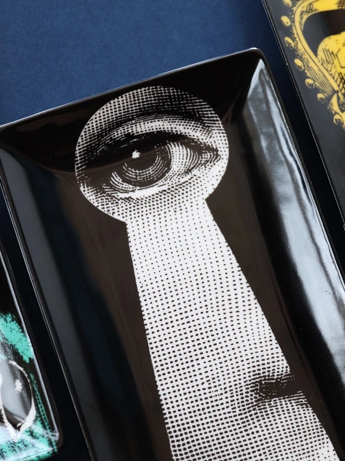 Винтажный декоративный поднос Fornasetti, керамический поднос, тарелка для фруктов и конфет, Кисть для макияжа, поднос для очков, Домашний Настольный Декор, аксессуары