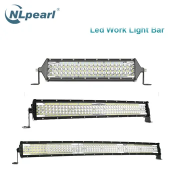 

Nlpearl 12/22/32 inch Light Bar/Work Light 5-Row Led Bar Offroad Spot Flood Beam Led Work Light 12V 24V Tractor Truck ATV 4x4