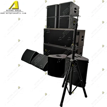 

Professional stage performance equipment KA210 dual 10-inch line array speakers and SB28 dual 18-inch subwoofer outdoor