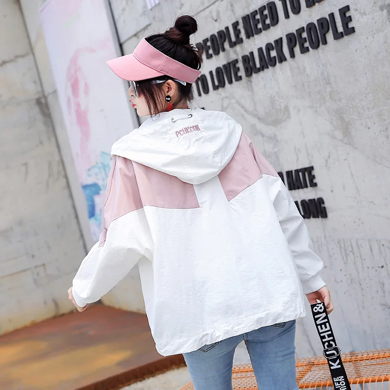 

Photo Shoot Original Good Fabric Spring And Autumn New Style Hong Kong Style Workwear Coat Women's Korean-style Loose-Fit Hooded