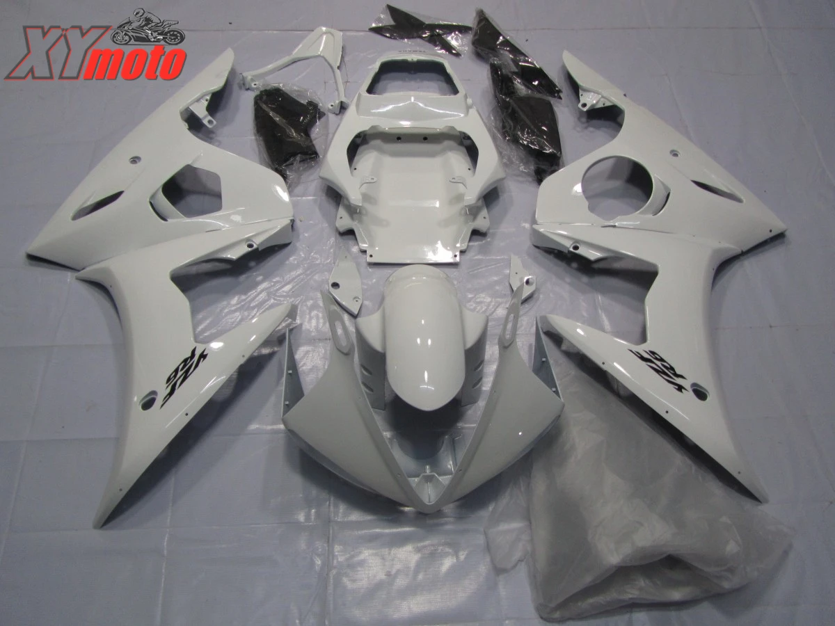 

Motorcycle Fairing Kit For Yamaha YZF600 R6 03 04 05 Injection ABS Plastic Fairings R6 2003-2005 Gloss White Bodyworks