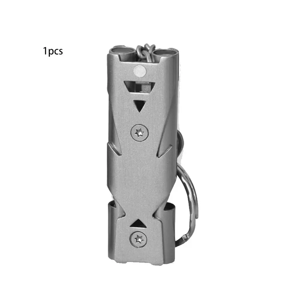 

Double Tube Lifesaving Emergency Outdoor Survival Whistle Sports Emergency Campaign Camping Hunting Aluminum Whistle