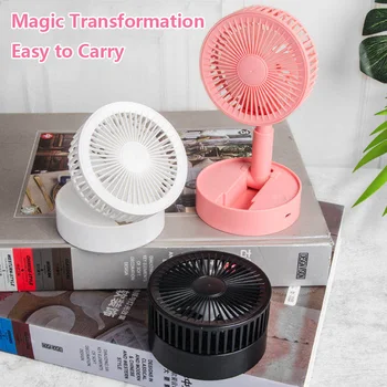 

Foldable Mini Electric Fan Portable Hand Fan USB Rechargeable Foldable Desktop Cooler Adjustable Home Travel Cooling Decorative