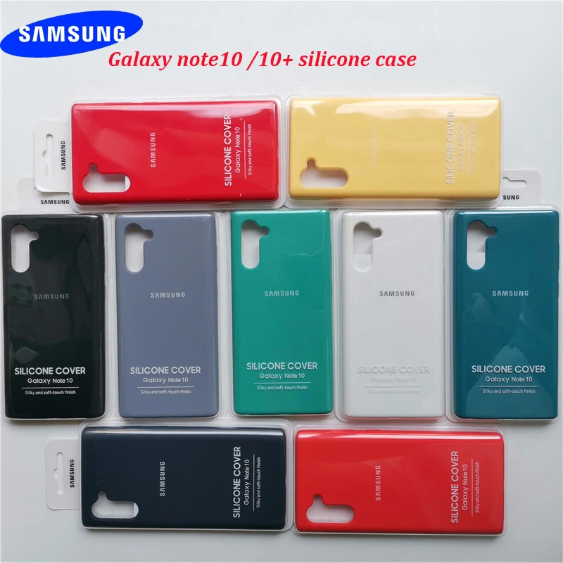 

Original Samsung Galaxy Note 10 10+ Silicone Case soft full protective back housing cover mobile phone bag for galaxy note10 pro